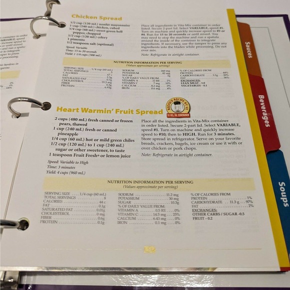 Vita-Mix Whole Food Recipes For Better Living, includes Owner’s Manual - Picture 3 of 9